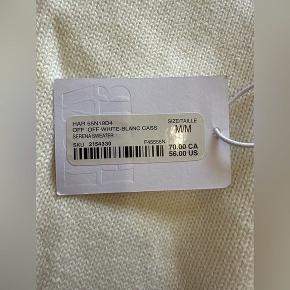 New Harlow Serena Sweater Sz Med in off white - Picture 2 of 3